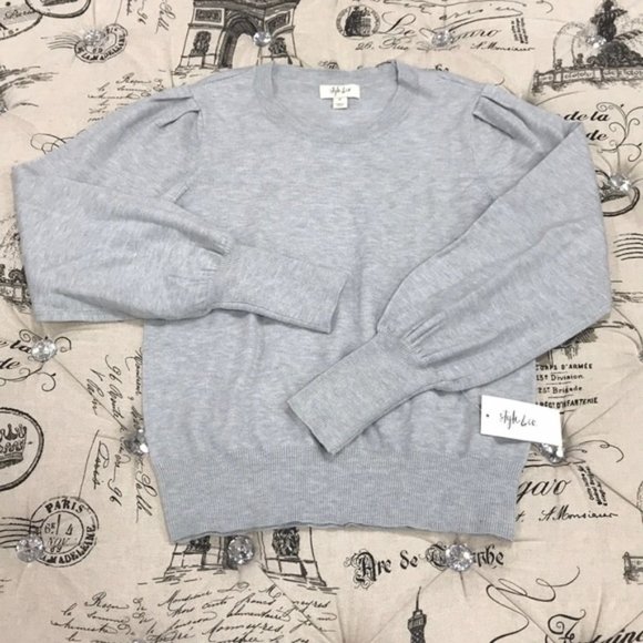 Style & Co Pull-Sleeve Blouson Sweater - Picture 2 of 5